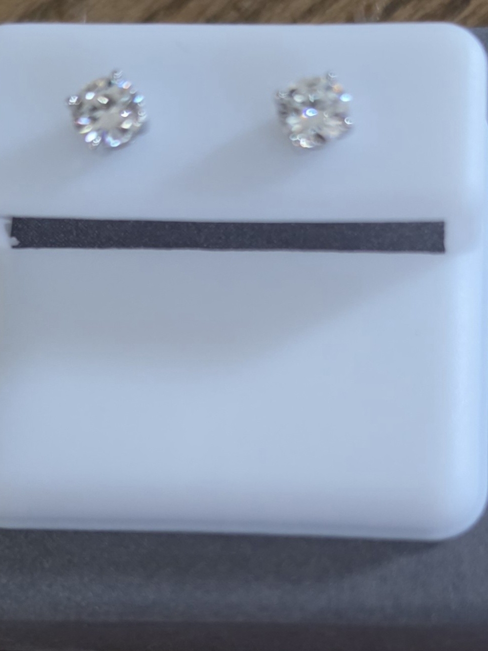 Sterling Silver Moissanite Round Stud Earrings 5mm - Women Jewelry
